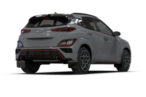 Hyundai Kona N Mud Flaps - Rally Armor - UR, White Logo - Black - `22-`23